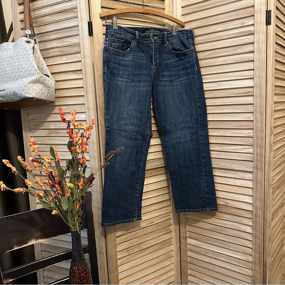 Lucky Brand Dark Blue Sweet ‘n Crop Jeans Size 10/30